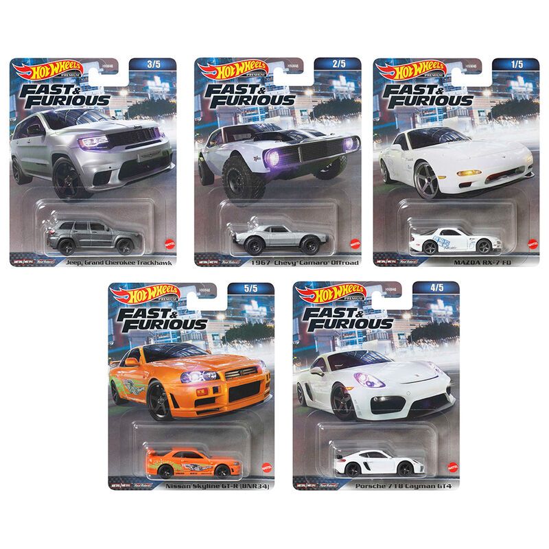 Fast & Furious Hot Wheels Premium Vehículos Die-Cast 1/64 979P Surtido (10)