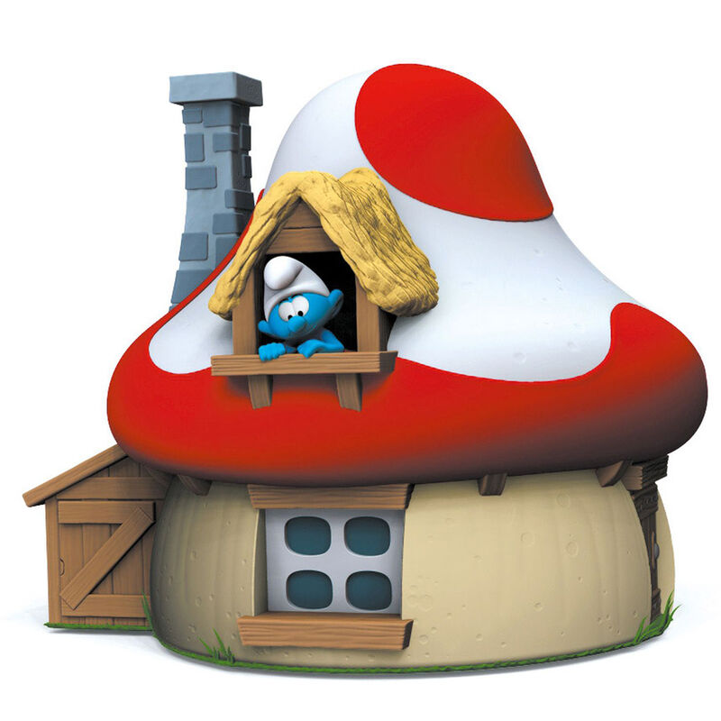 Los Pitufos Hucha Mushroom House