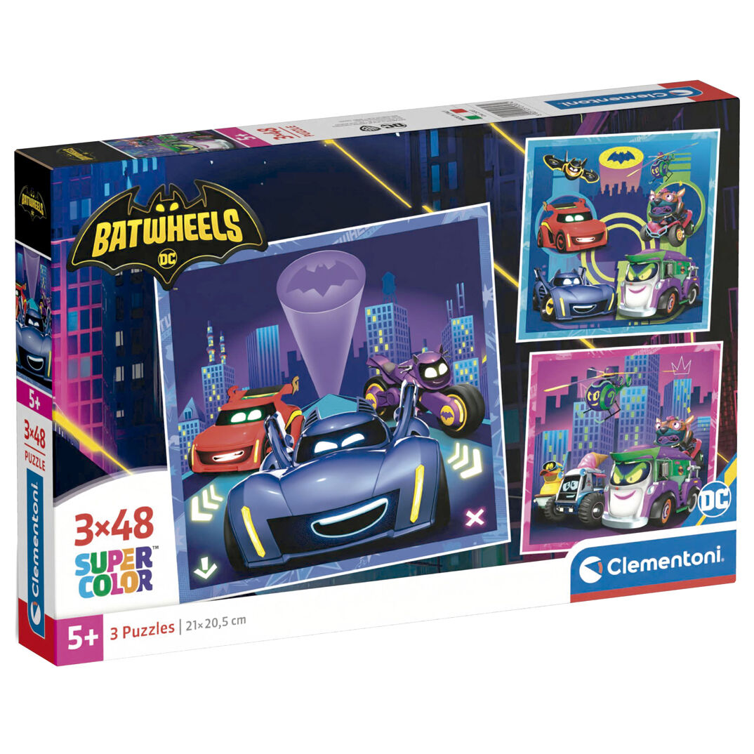 Puzzle maxi Batwheels DC Comics 3x48pzs Frikytopia