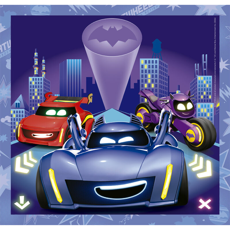 Puzzle maxi Batwheels DC Comics 3x48pzs