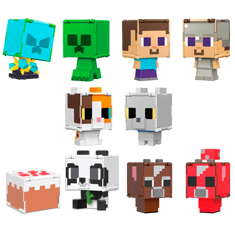 Figura intercambiable Minecraft 9,5cm surtido Frikytopia