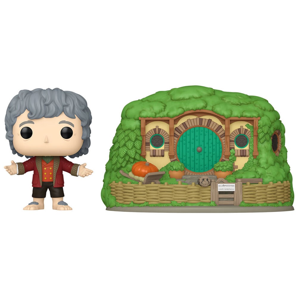 Figura POP Town El Señor de los Anillos Bilbo Baggins with Bag-End Frikytopia