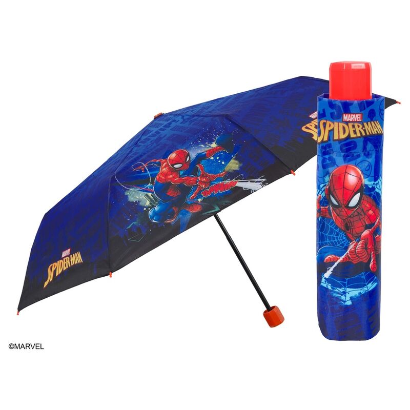 Paraguas plegable manual Spiderman Marvel 50cm Frikytopia