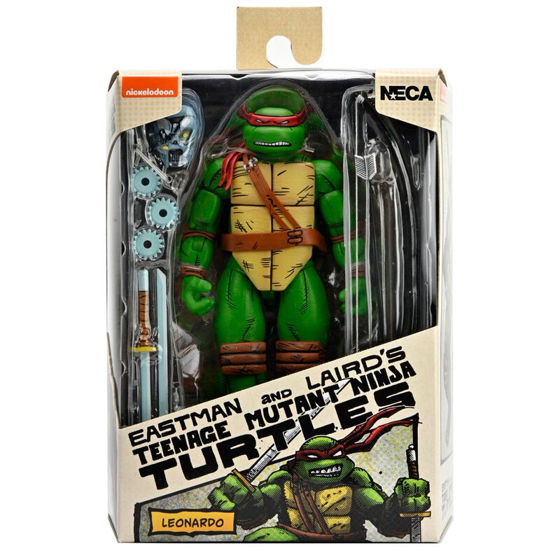Figura neca teenage mutant ninja turtles mirage comics leonardo scale action 18cm