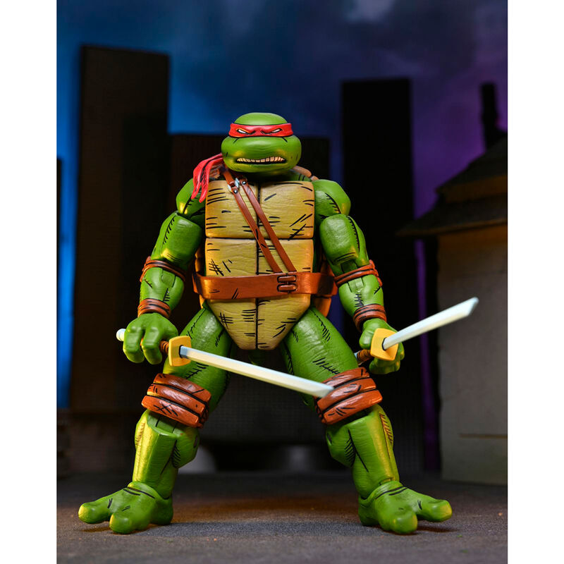 Figura neca teenage mutant ninja turtles mirage comics leonardo scale action 18cm