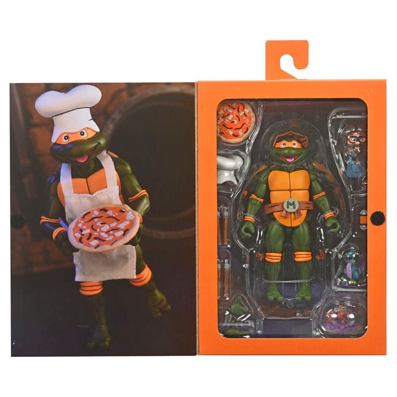 Figura Ultimate Michelangelo VHS Cartoon Tortugas Ninja 18 cm
