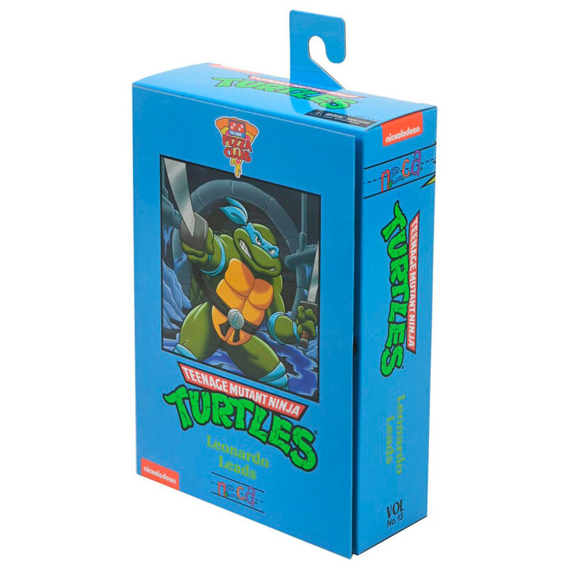 Figura neca teenage mutant ninja turtles cartoon ultimate leonardo vhs scale action 18cm