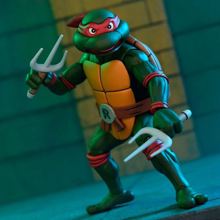 Figura Ultimate Raphael VHS Cartoon Tortugas Ninja 18 cm