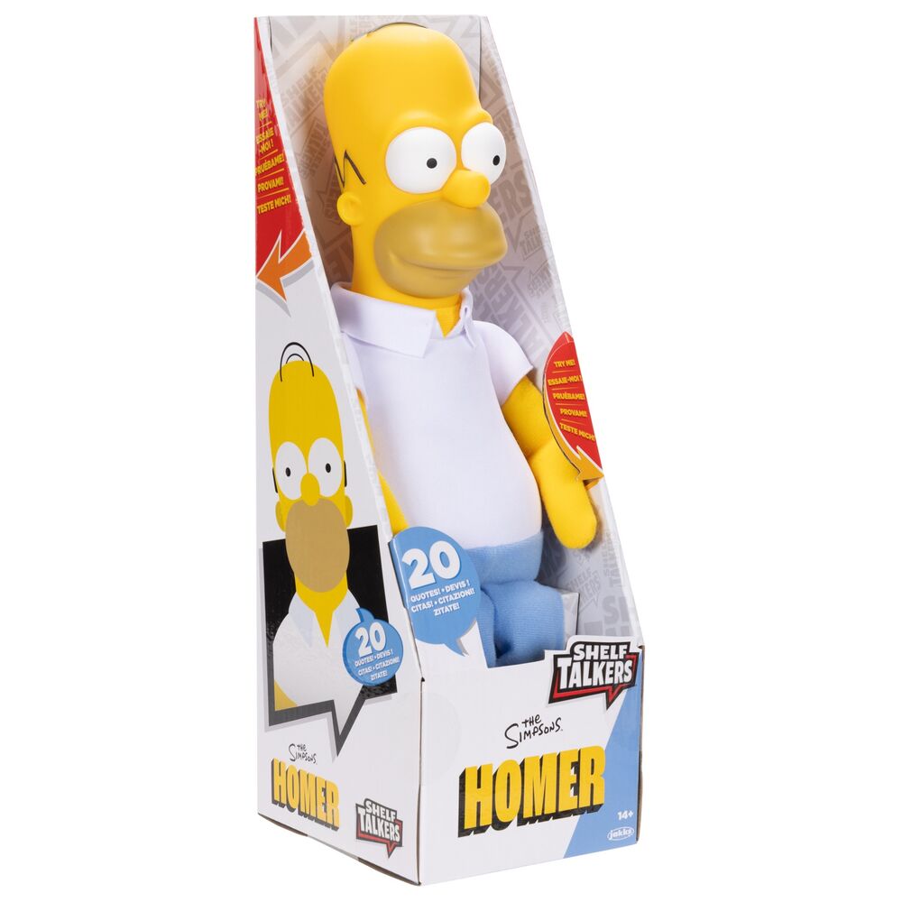 Peluche parlante Homer Shelf Los Simpsons ingles 33cm Frikytopia