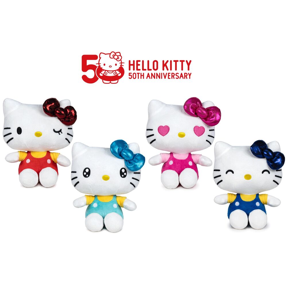 Peluche 50th Anniversary Hello Kitty 22cm rosa