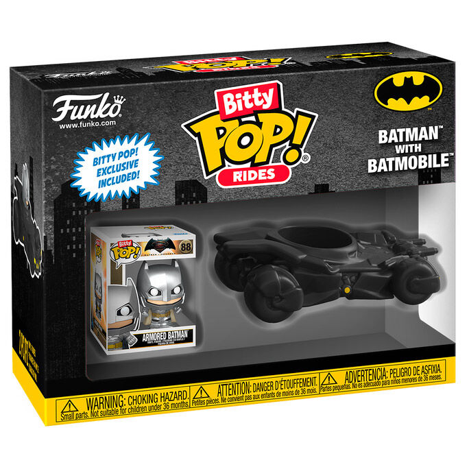 DC Comics Bitty POP Rides Vinyl Figura Batman w Batmobile 2,5cm