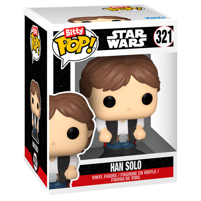 Star Wars Bitty POP Rides Vinyl Figura Display Han Solo w Millenium Falcon 2,5cm