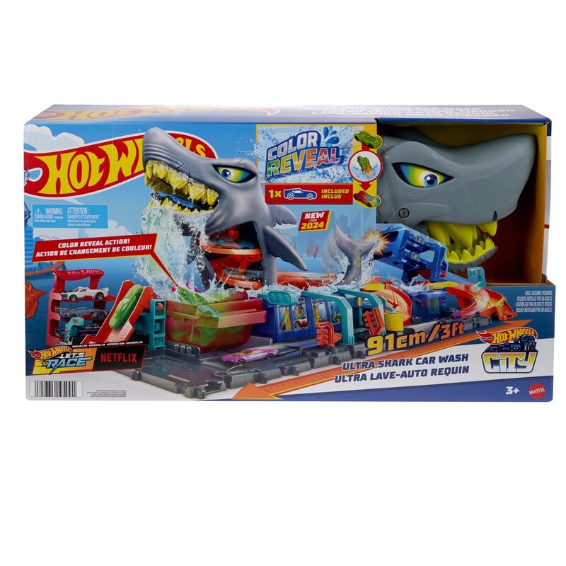 Tunel de Lavado con Tiburón Hot Wheels City Frikytopia