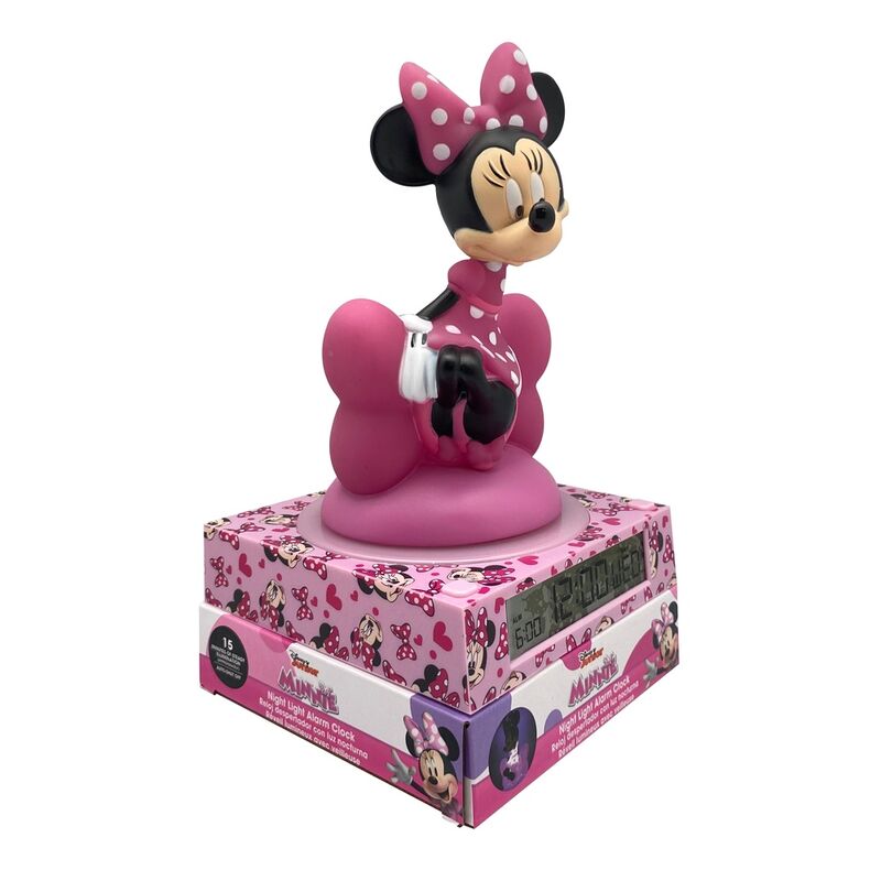 Lampara 3D con despertador Minnie Disney Frikytopia