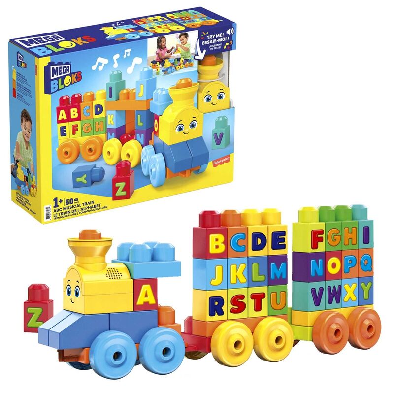 Tren musical ABC Mega Bloks 50pzs Frikytopia