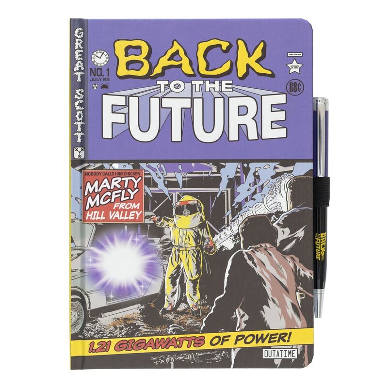 Cuaderno A5 premium + boligrafo Regreso al Futuro Frikytopia