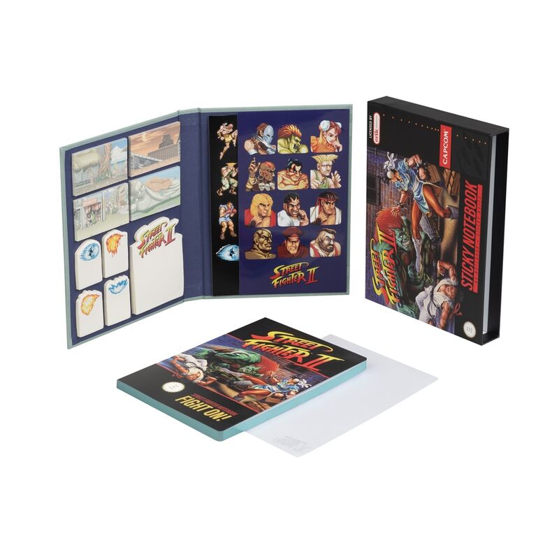 Street Fighter Cuaderno Premium con notas adhesivas y funda A5