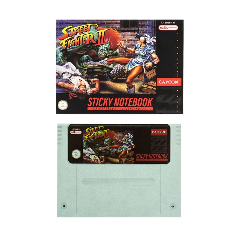 Street Fighter Cuaderno Premium con notas adhesivas y funda A5