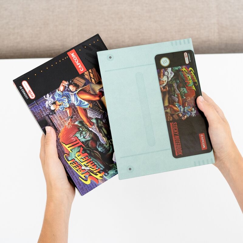Street Fighter Cuaderno Premium con notas adhesivas y funda A5