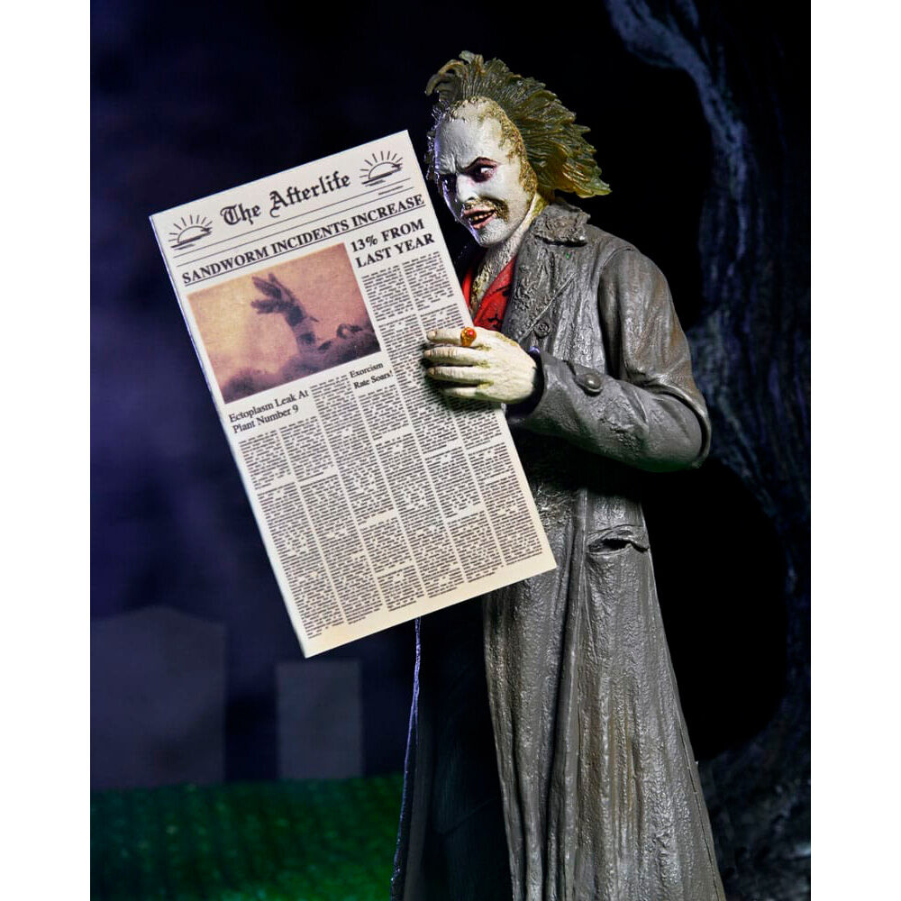 Ultimate beetlejuice tour guide the bio - exorcist scale action fig. 18 cm beetlejuice 1988