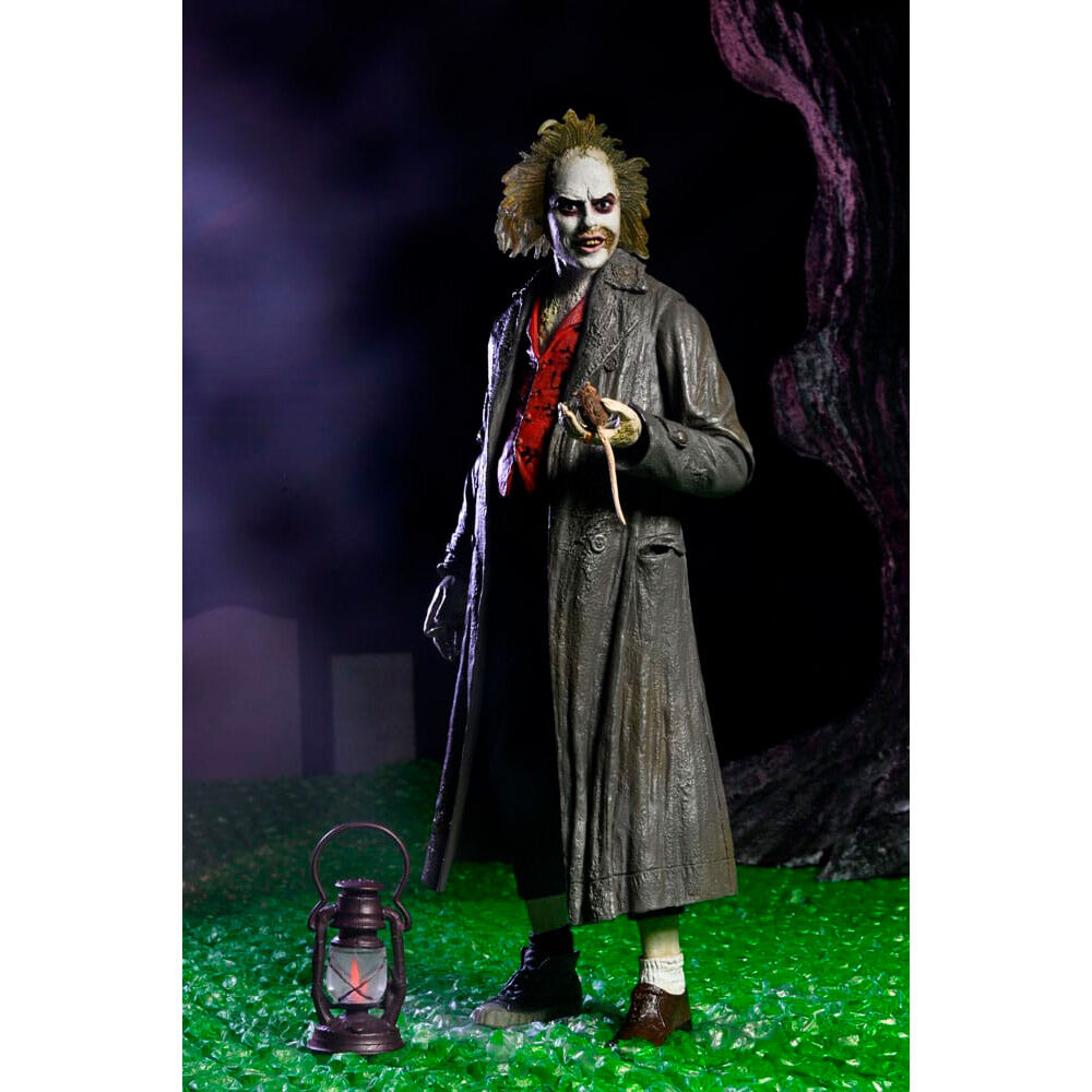 Ultimate beetlejuice tour guide the bio - exorcist scale action fig. 18 cm beetlejuice 1988
