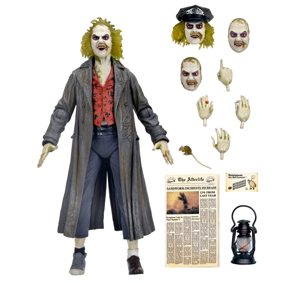 Ultimate beetlejuice tour guide the bio - exorcist scale action fig. 18 cm beetlejuice 1988