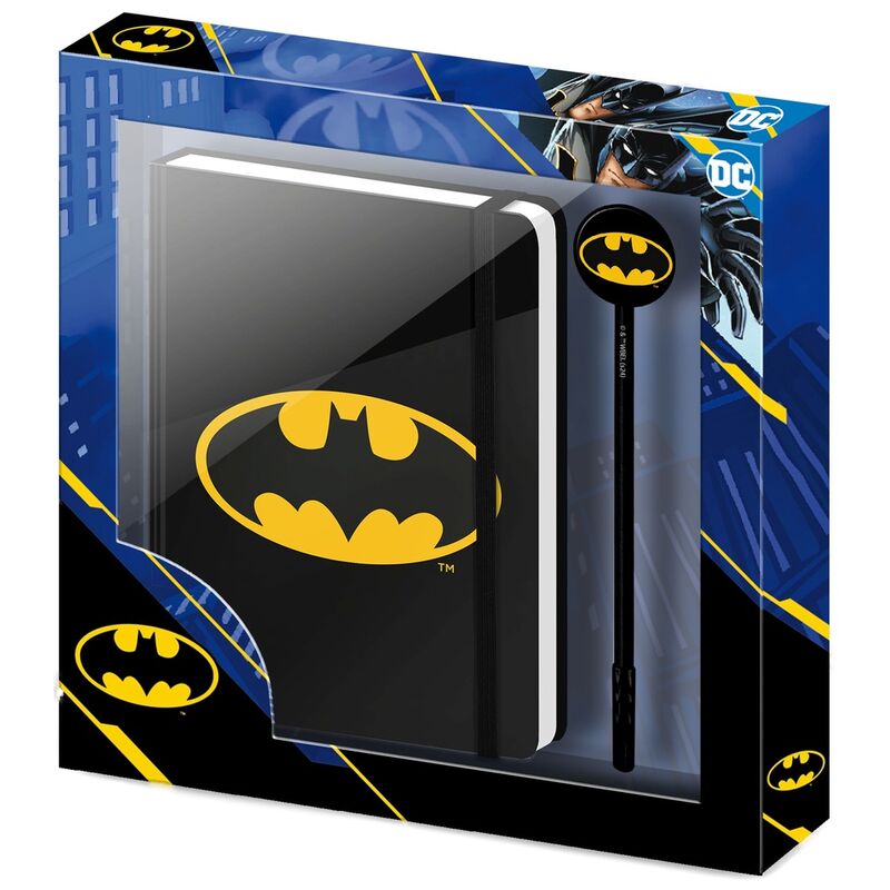 Set diario + boligrafo Batsignal Batman DC Comics Frikytopia