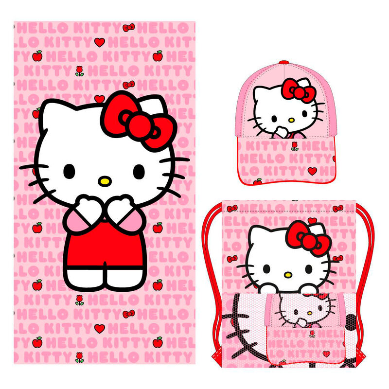 Set toalla + saco + gorra Hello Kitty Frikytopia