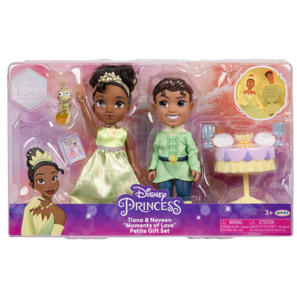 Muñeca Tiana + Naveen - Tiana y el Sapo Disney 15cm Frikytopia