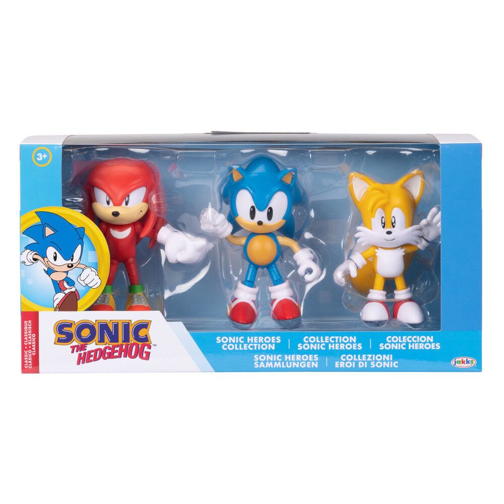Blister 3 figuras Classic Sonic the Hedgehog 10cm Frikytopia