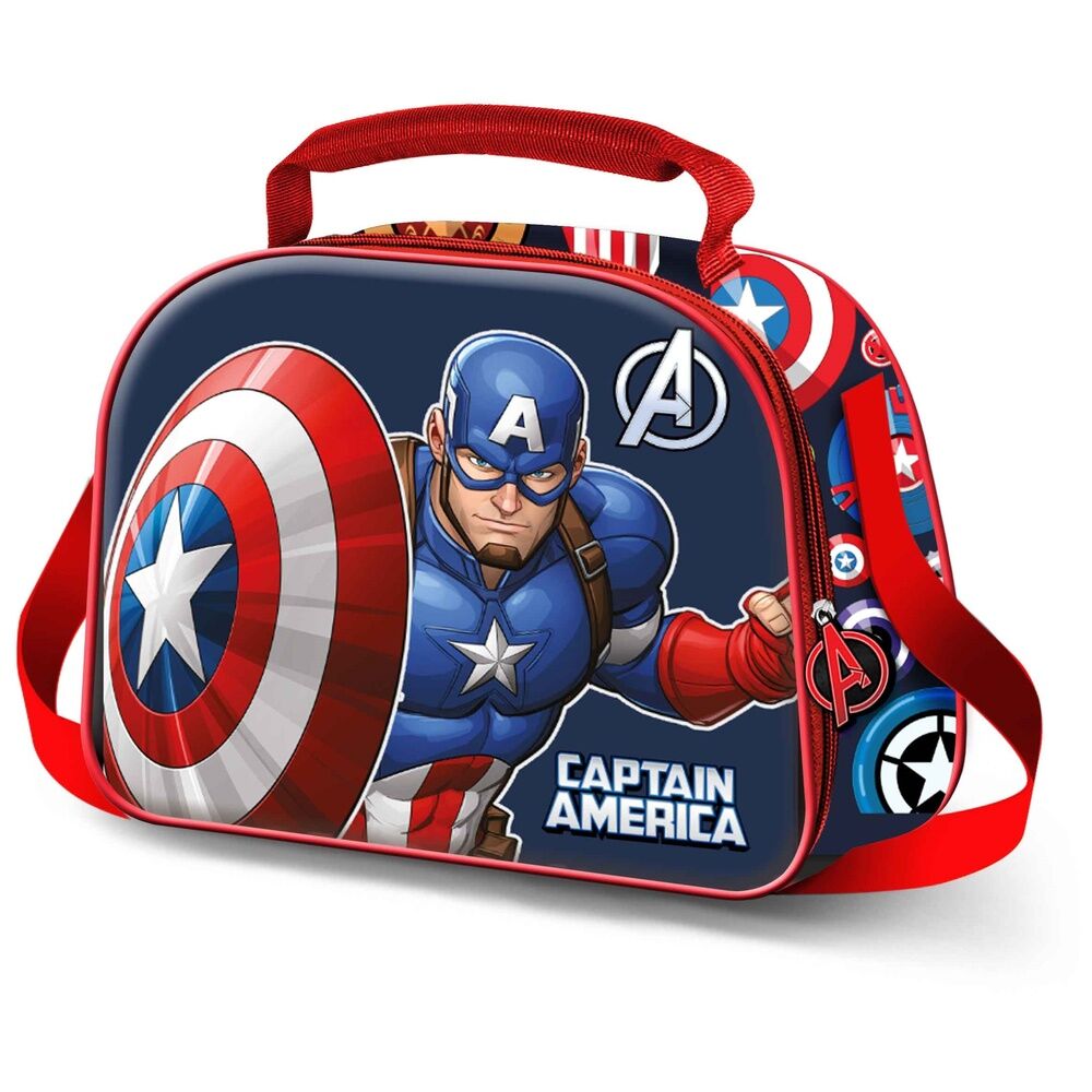 Bolsa portameriendas 3D Patriot Capitan America Marvel Frikytopia