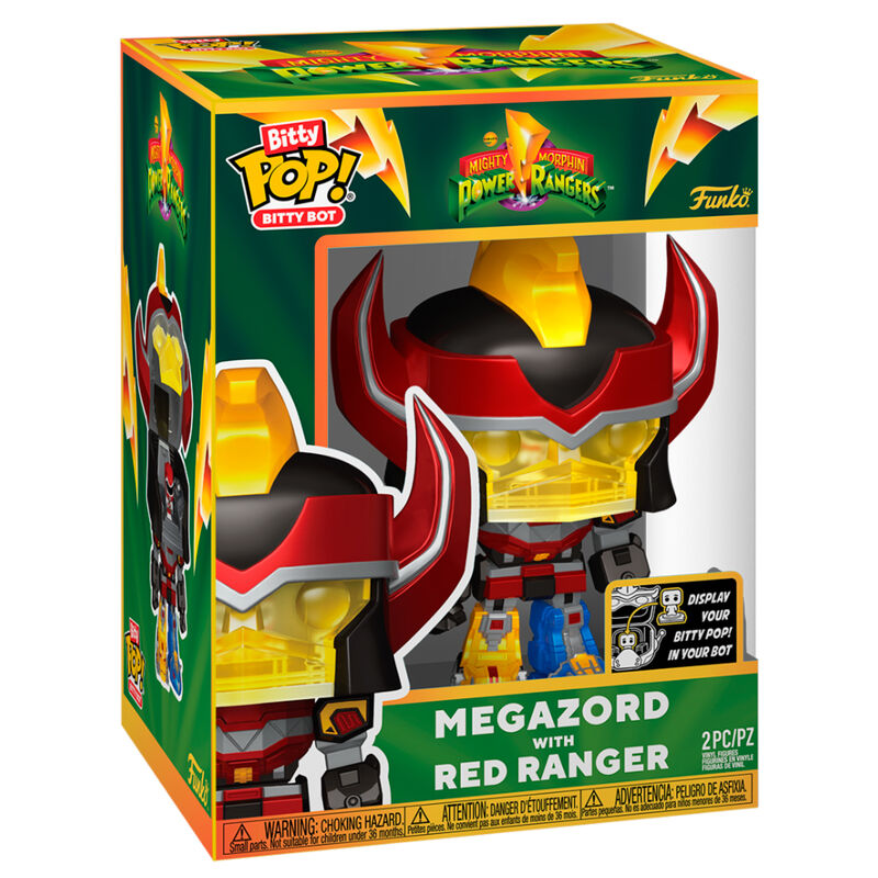 Mighty Morphin Power Rangers Pack de 4 Figuras Bitty POP! Bots PR-Megazord 2,5 cm
