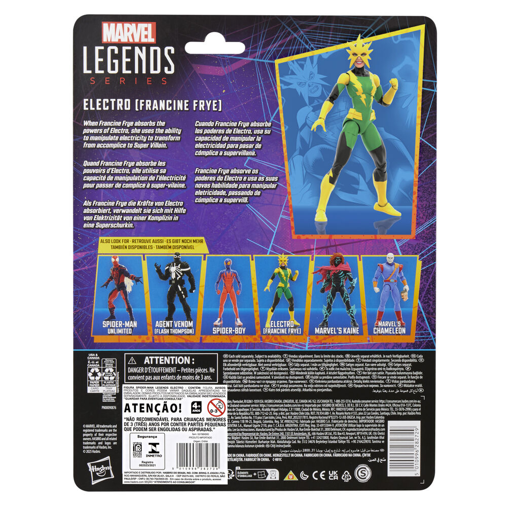 Figura Hasbro Marvel Legends Spider-Man Electro Francine Frye