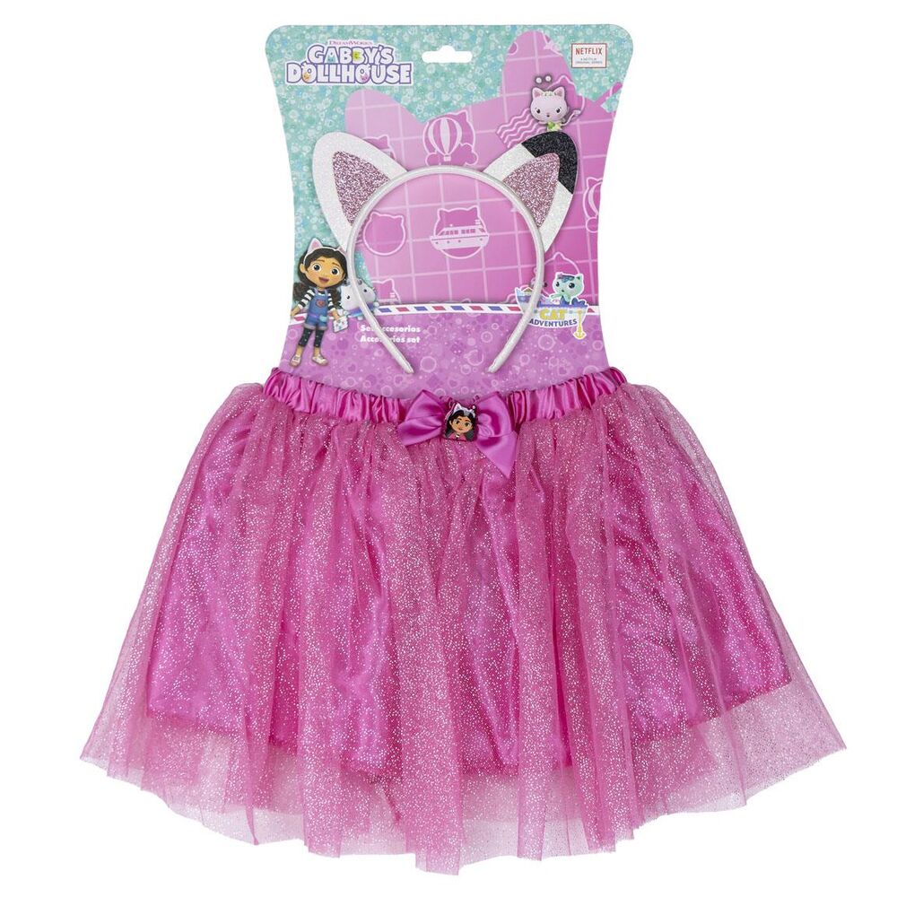 Set diadema + tutu La Casa de Muñecas de Gabby Frikytopia