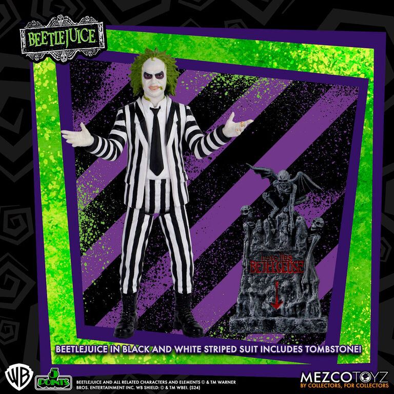 Figura Beetlejuice Striped Suite Beetlejuice 9,5cm Frikytopia