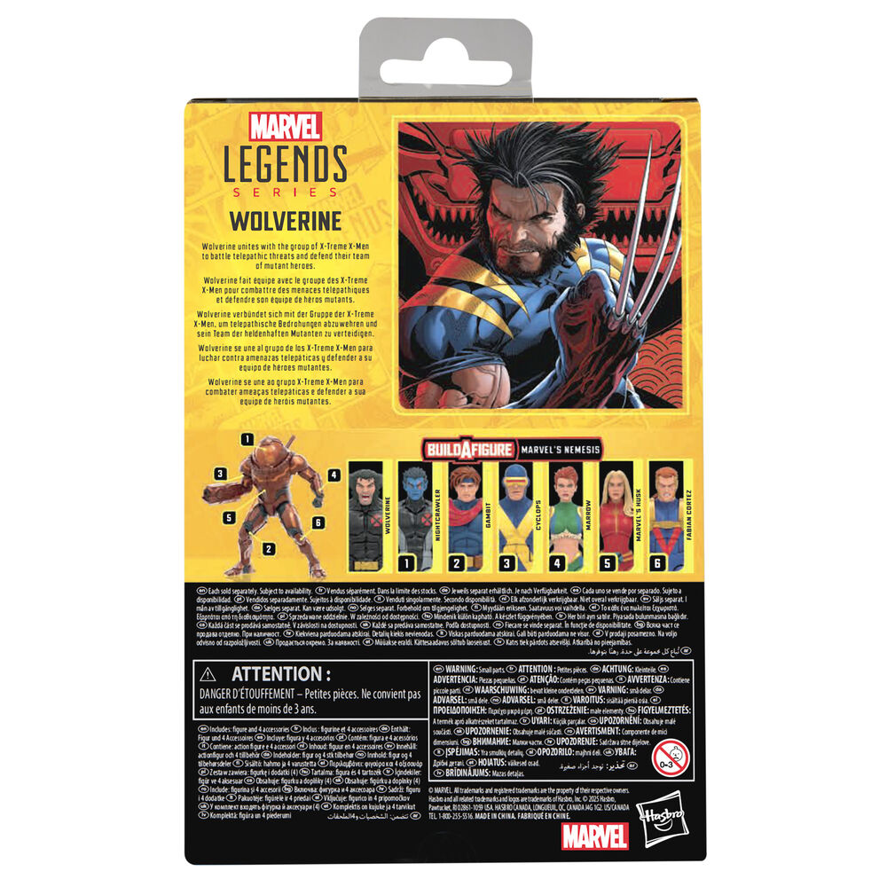 Figura hasbro marvel legends series build a figure marvels nemesis x - men wolverine