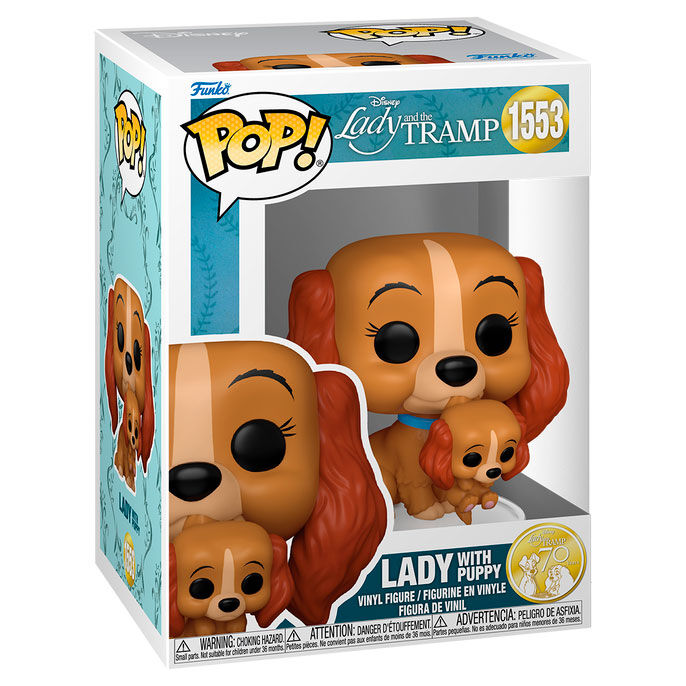 Figura POP Disney La Dama y el Vagabundo Lady with Puppy 9cm