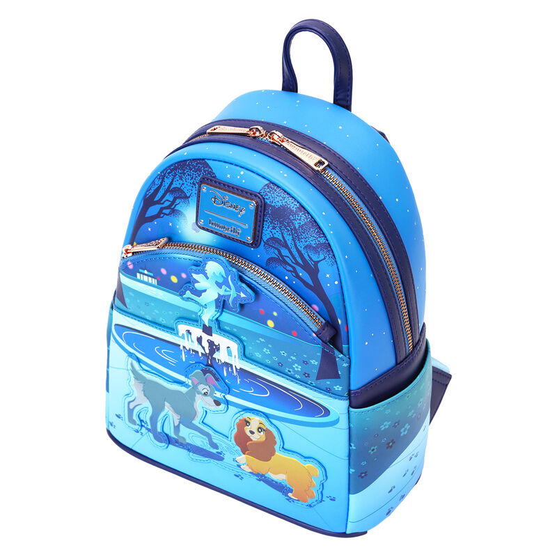 Mochila 70th Anniversary la Dama y el Vagabundo Disney Loungefly 26 cm
