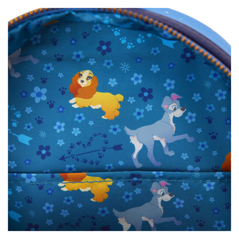 Mochila 70th Anniversary la Dama y el Vagabundo Disney Loungefly 26 cm