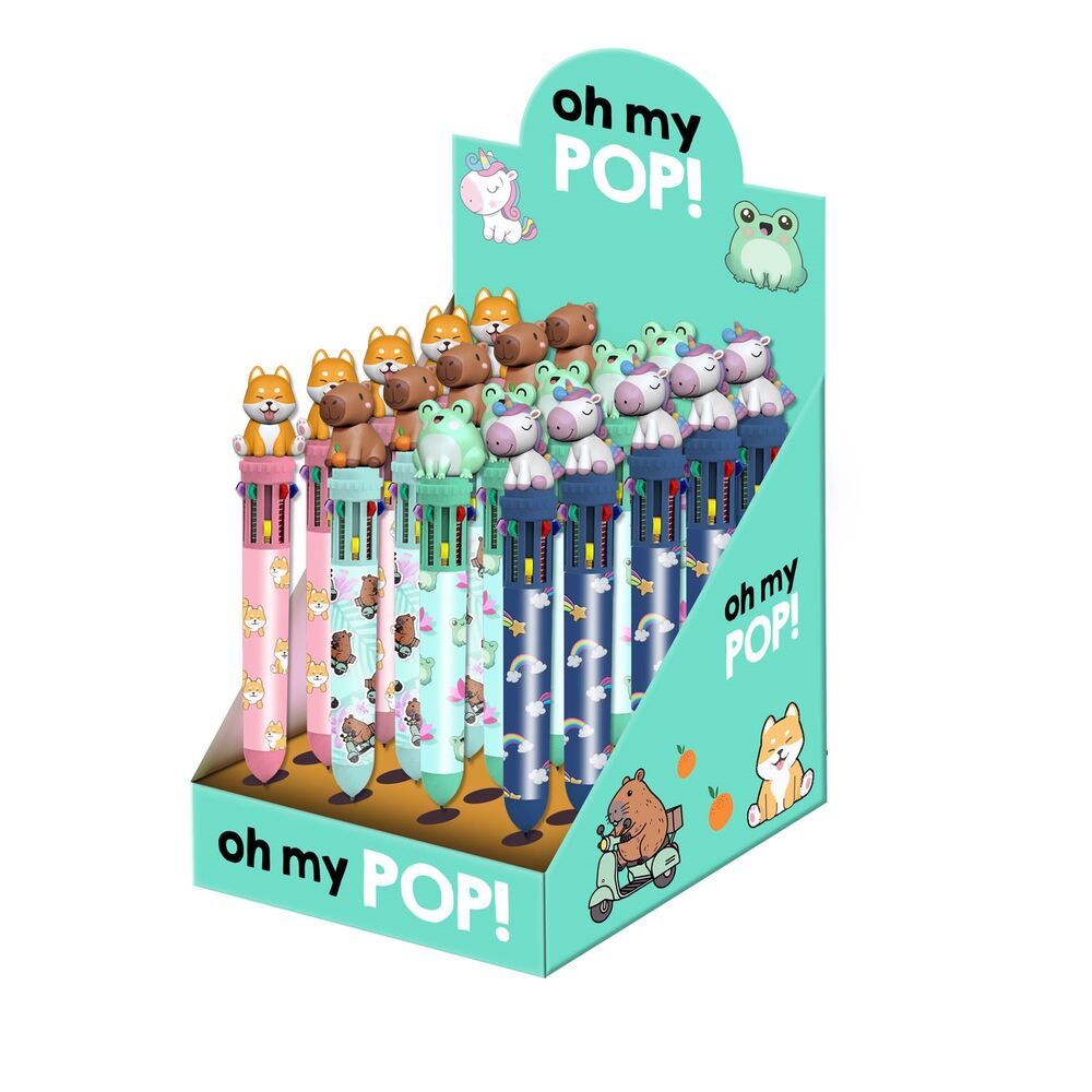 Oh My Pop ! Bolígrafo 10 colores Mix - Expositor (24)
