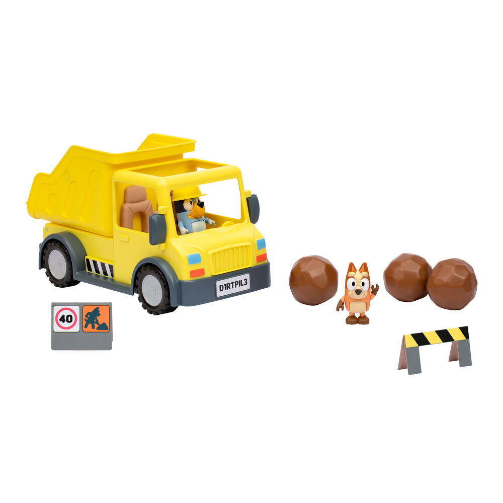 Camion Volquete + figuras Bluey Frikytopia
