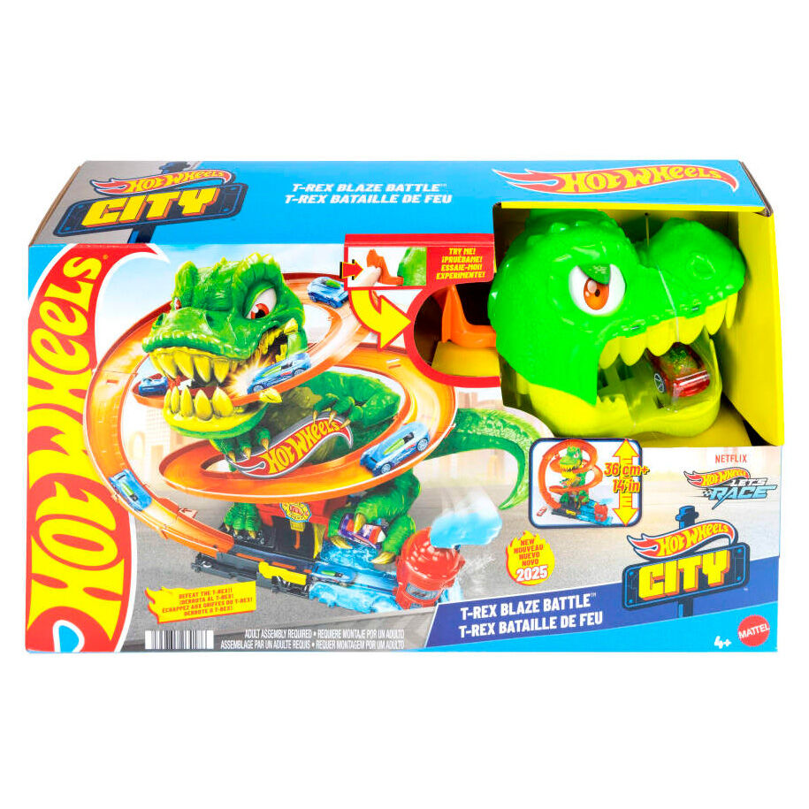 Pista Estacion de Bomberos T-Rex City Hot Wheels Frikytopia