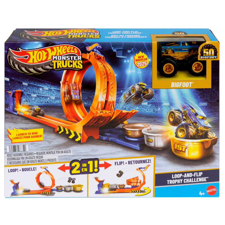 Pista Trofeo del Desafío Bigfoot Monster Trucks Hot Wheels Frikytopia