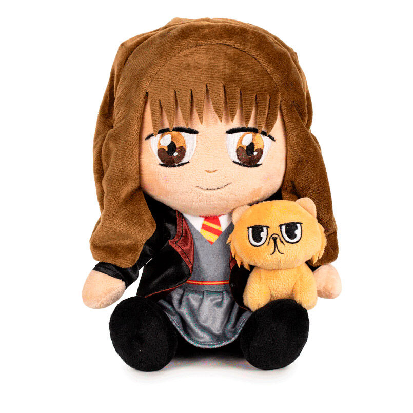 Peluche Hermione & Crookshanks Harry Potter 25cm Frikytopia