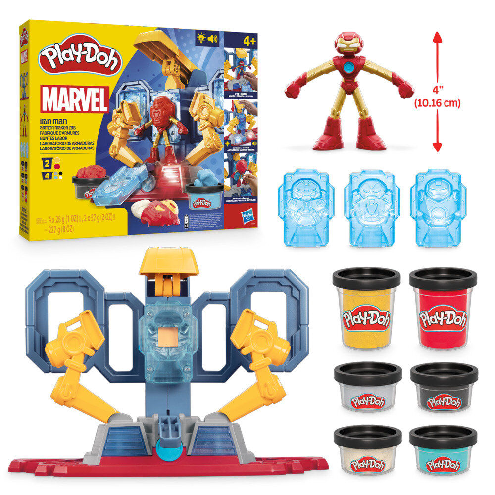 Laboratorio de armaduras Iron Man Marvel Play-Doh Frikytopia
