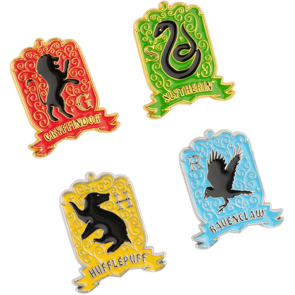 Set 4 pins Hogwarts Harry Potter Frikytopia