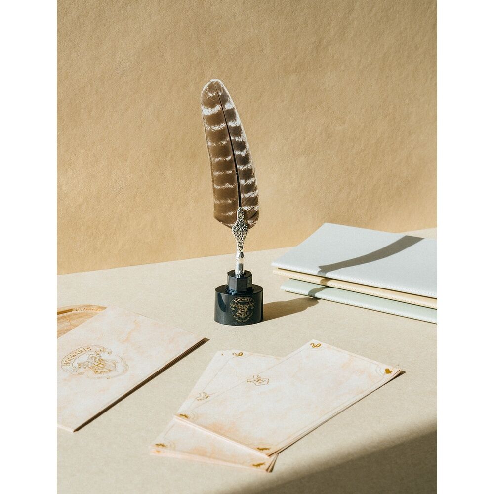 Blister Boligrafo Pluma + Cartas Harry Potter