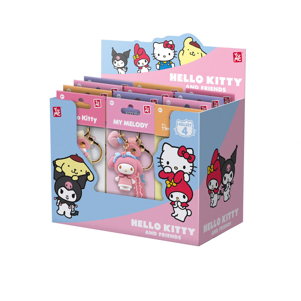 Sanrio Llaveros Peach Series Hello Kitty and Friends Expositor (12)