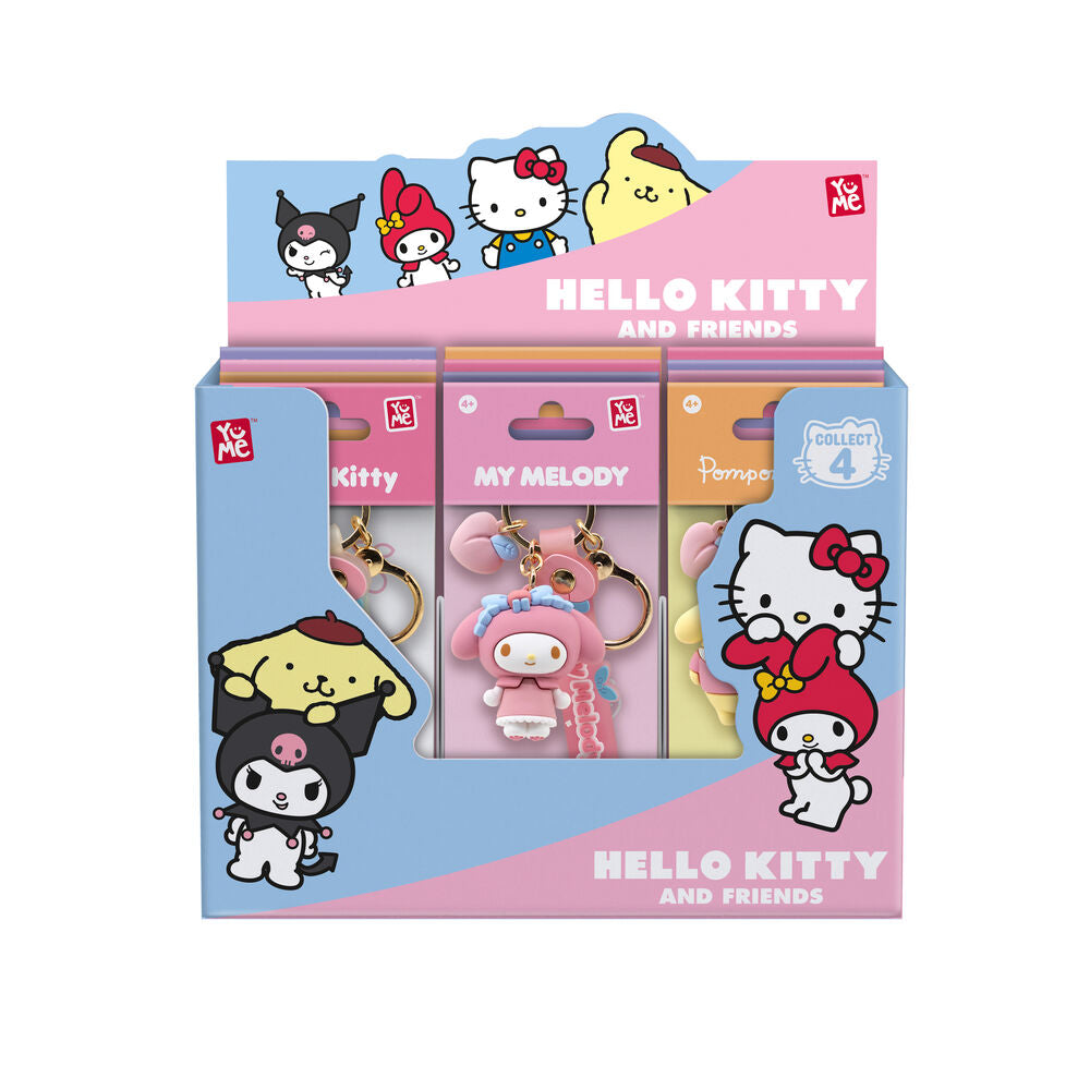 Sanrio Llaveros Peach Series Hello Kitty and Friends Expositor (12)