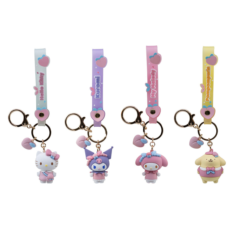 Sanrio Llaveros Peach Series Hello Kitty and Friends Expositor (12)